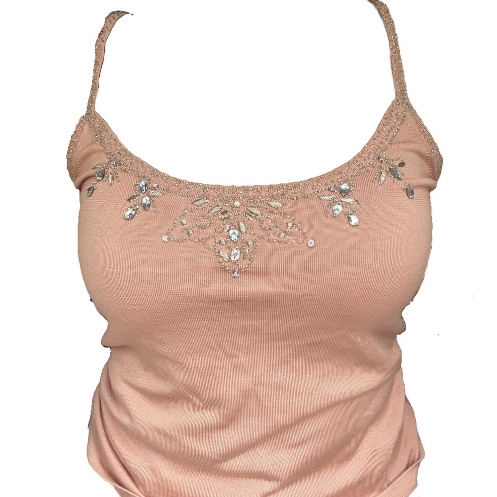 Vintage Collette Dinnigan tank top pink Size L